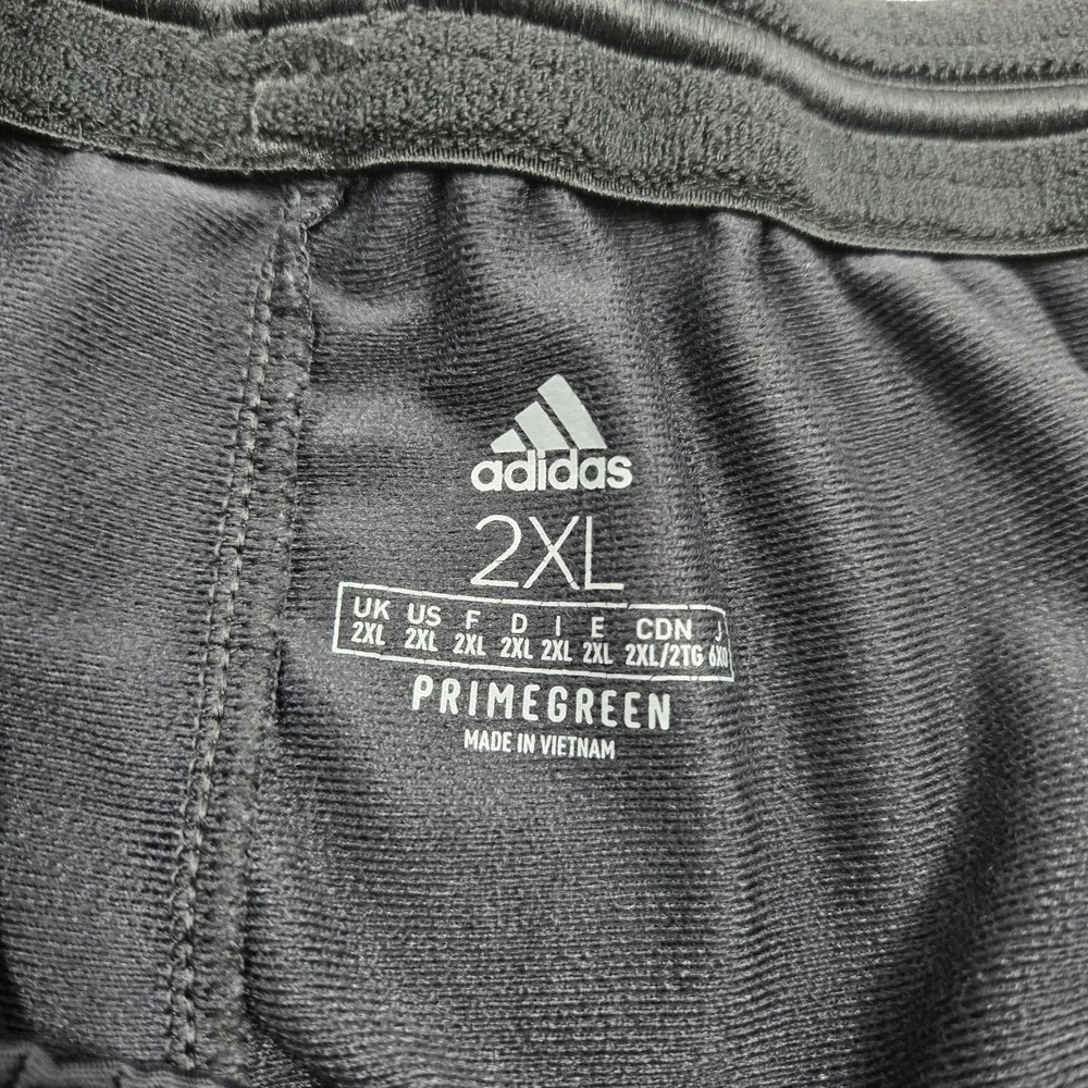 Adidas Primegreen Dark Gray 3-Stripe Track Pants Men's Size 2XL Polyester